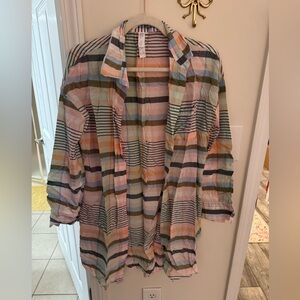 Stars above Madras plaid sleep shirt